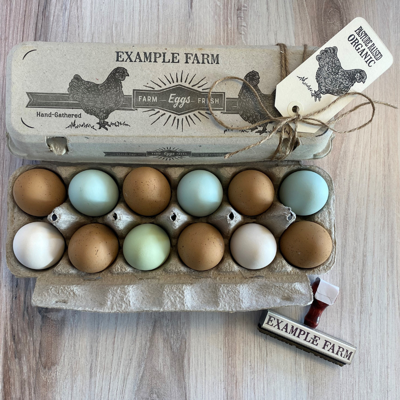 Self Inking Stamp for Personalized Egg Box Saying Just Got Laid Egg Carton  Stamp Then Your Farm Name as a Custom Stamps Self Inking for Business Large