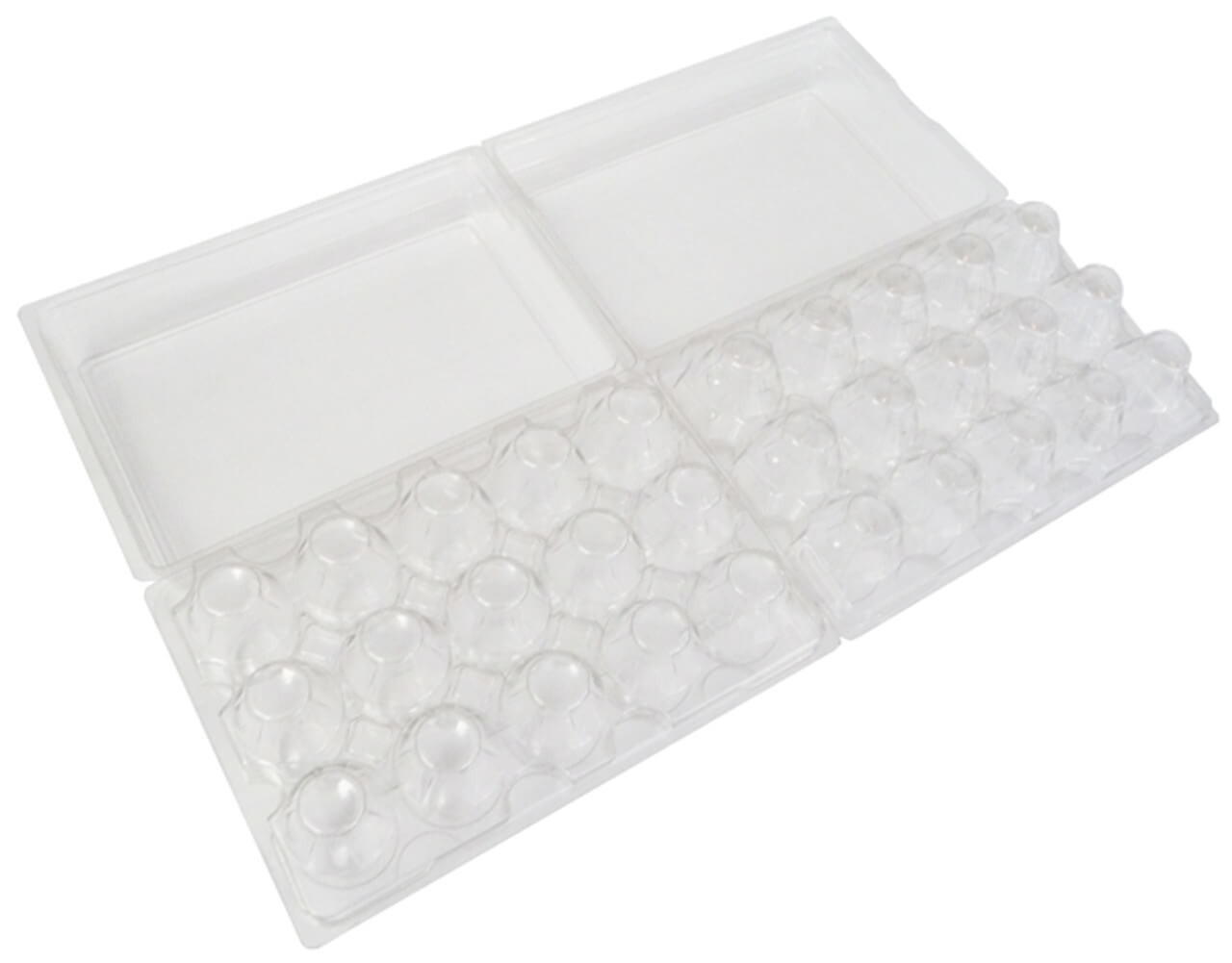 MT Products Tri-Fold Egg Cartons Clear Plastic Recycled PETE Material for  Product Visibility - Pack of 15 - MT Products