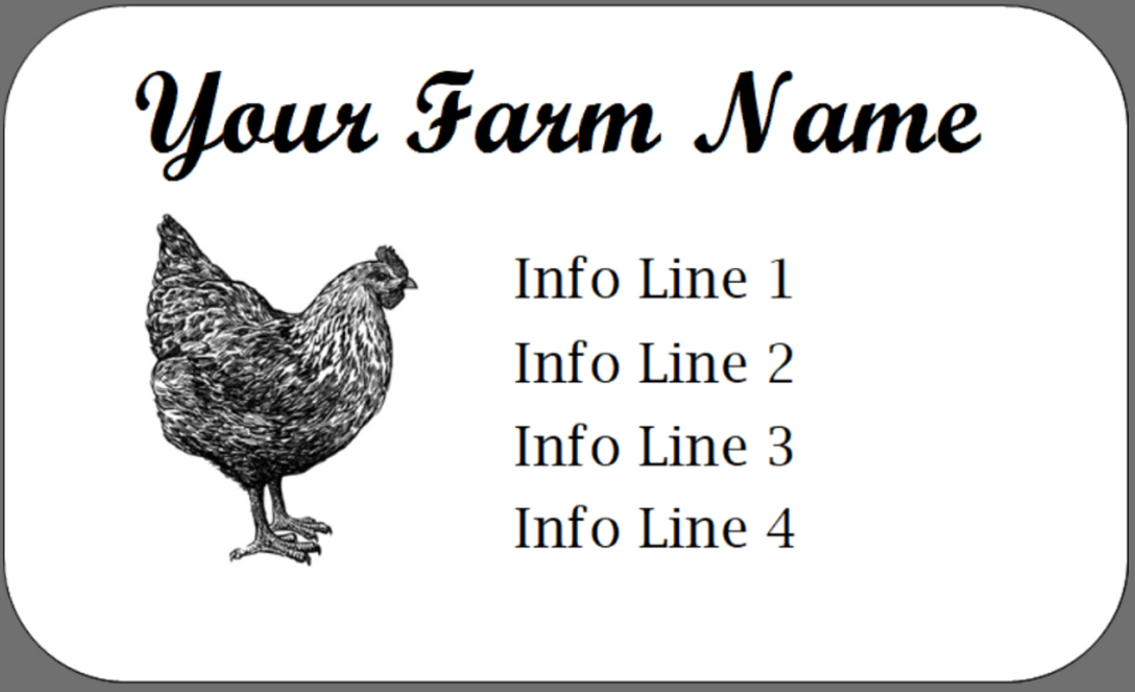 Ducks & Eggs - Medium Custom Egg Carton Label