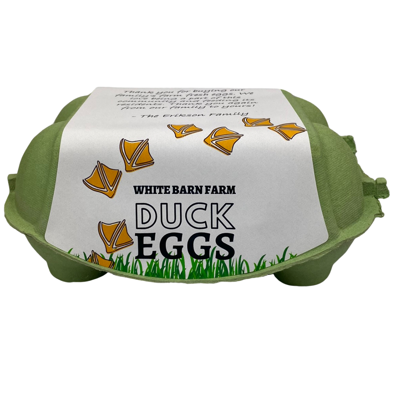 6-Egg iMagic Custom Carton Label - Duck Tracks