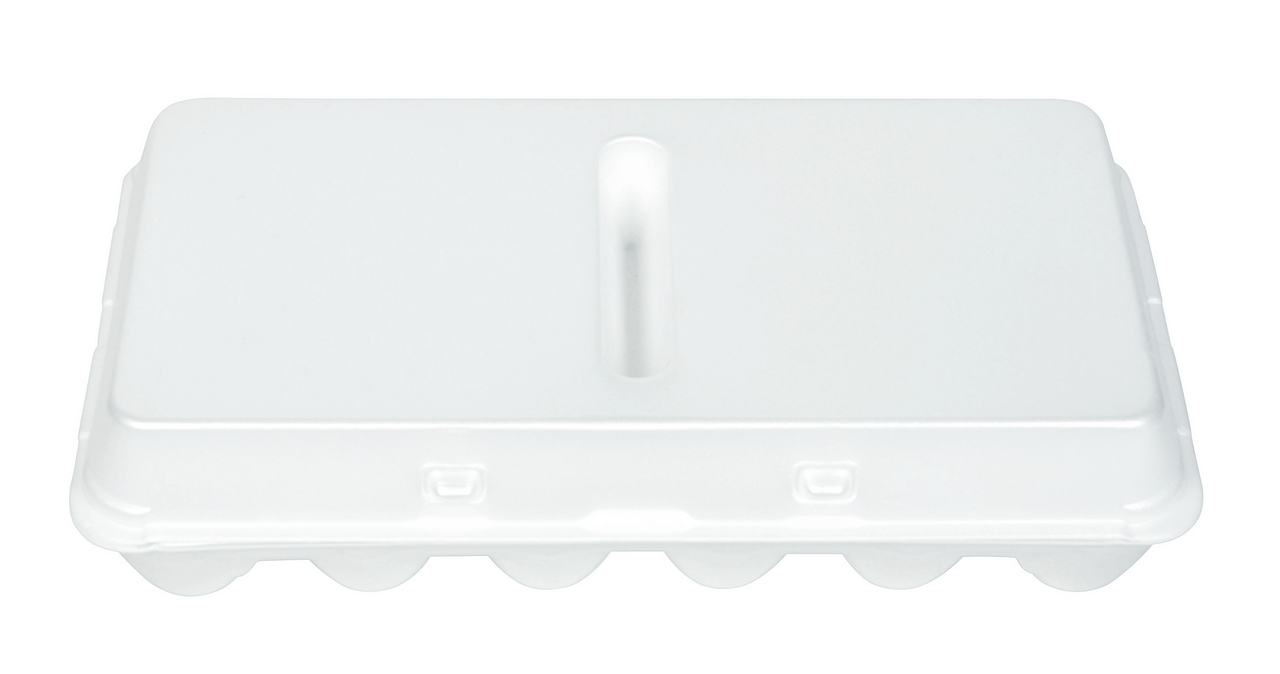 White Split 6-Egg Blank Styrofoam Carton