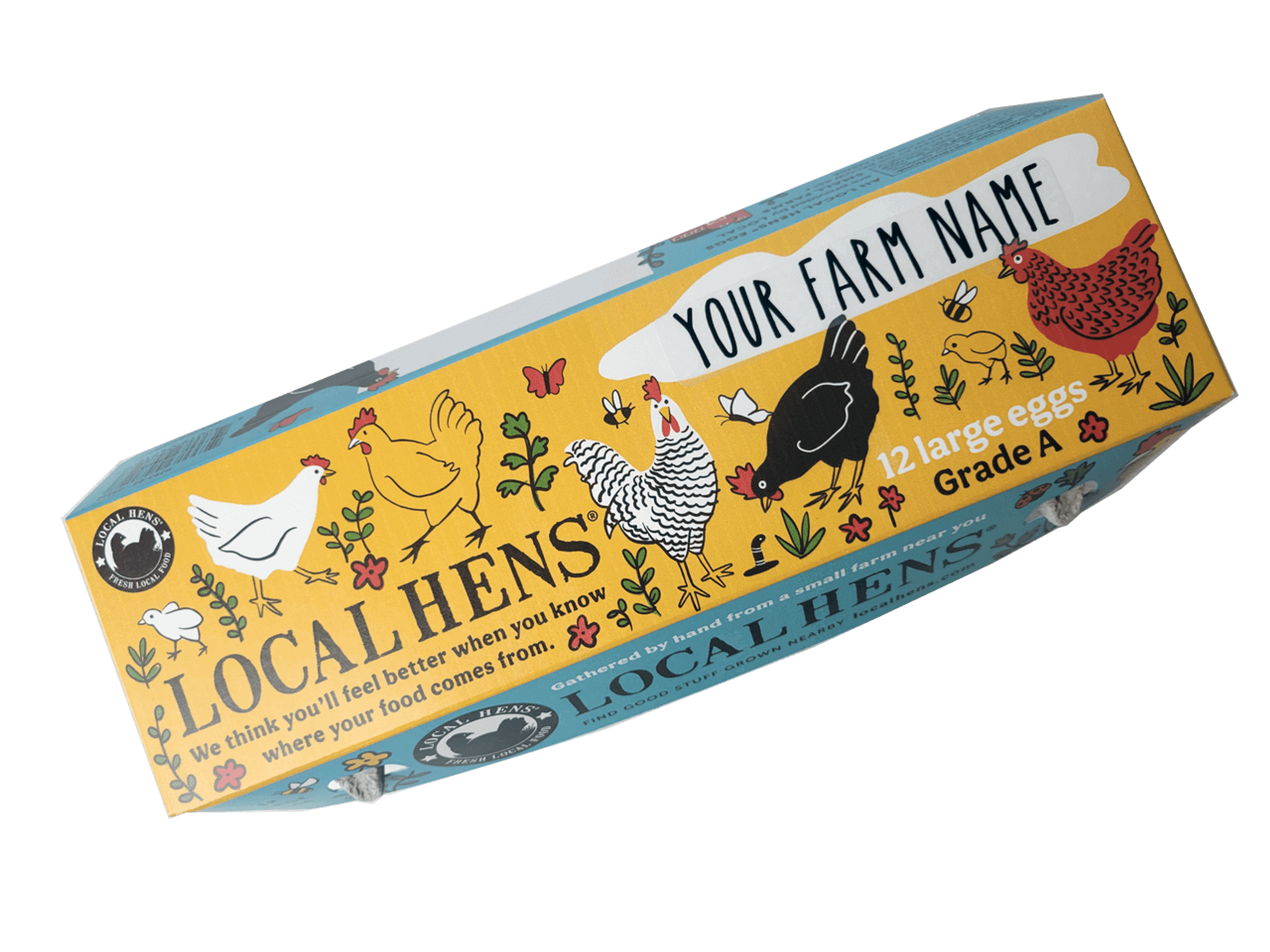 Small Custom Egg Carton Label Personalized PreMade Sticker Designs