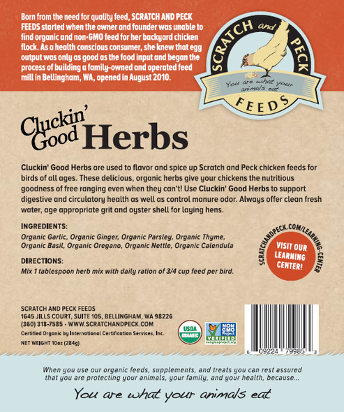 Scratch and Peck Feeds® Organic Herbs for Chickens, 10 oz