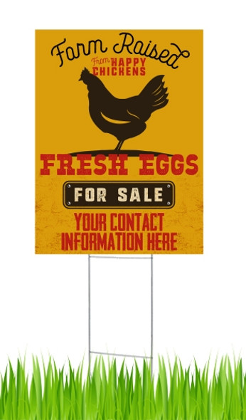 Announce your farm fresh eggs for sale with these eye-catching yard signs!