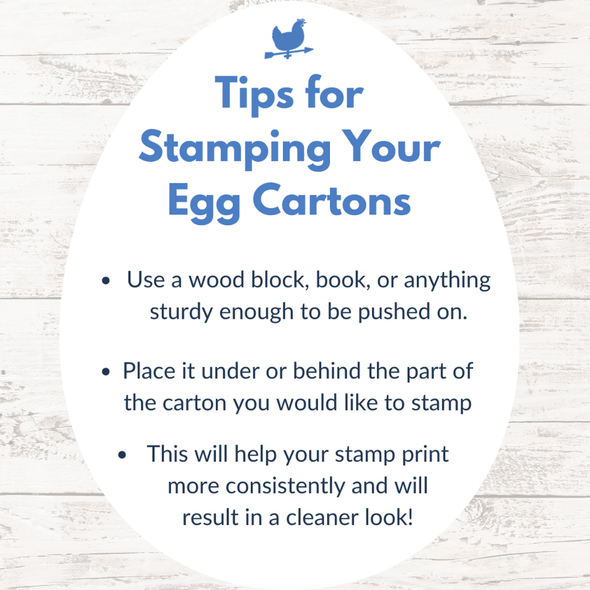 tips for stamping your egg cartons