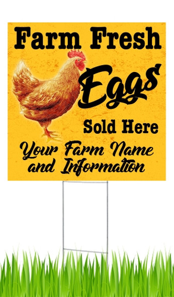 Announce your farm fresh eggs for sale with these eye-catching yard signs!