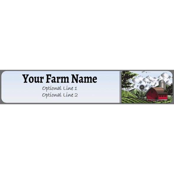 Small Customizable  Egg Carton Label - Barn & Silo