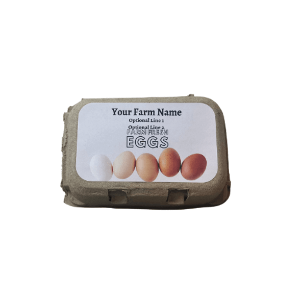 Fresh Eggs - Medium Custom Egg Carton Label