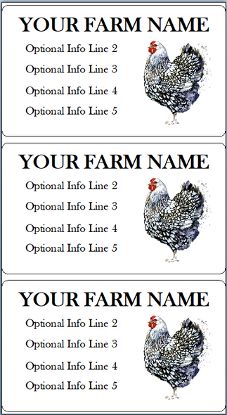 10 Sheets Personalised Egg Box Labels Custom Egg Boxes ...