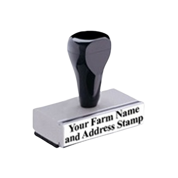 Your farm name and address knob stamp