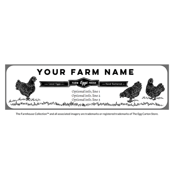 Custom vintage etsy inspired egg carton label - the farmhouse collection by the egg carton store