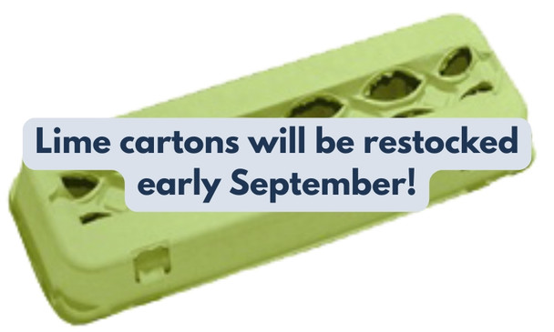 Lime cartons will be restocked early September!