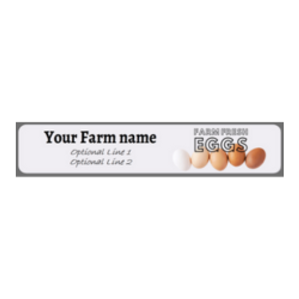 Custom Name & Address Carton Label - fresh eggs