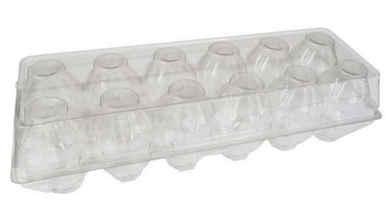 Buy Wholesale QI003329 Clear Plastic Egg Carton-12 Egg Holder Carrying Case  with Handle