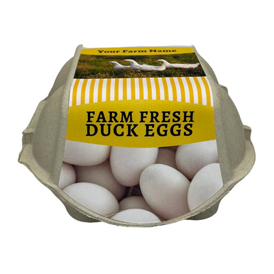 4-Egg iMagic Custom Carton Label - Ducks & Eggs