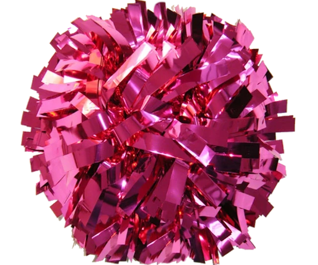 Pink Spom Light Pink Solid Metallic Pom