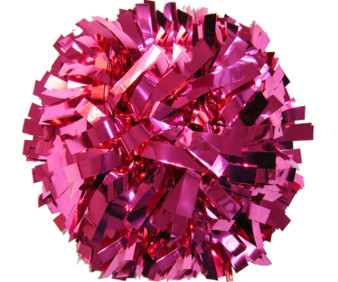 Hot Pink Solid Metallic Pom