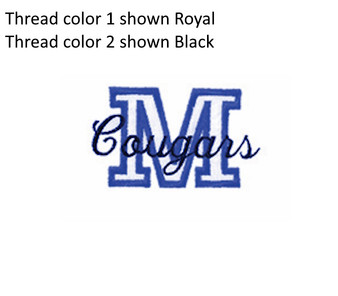 Block Letter with Script Embroidery