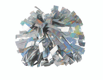 Solid Holographic Silver-6" Pom