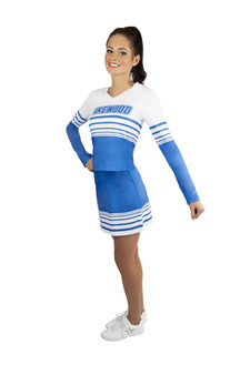 Sublimated Long Sleeve Top CF9020 paired with Sublimated Skirt CF9050