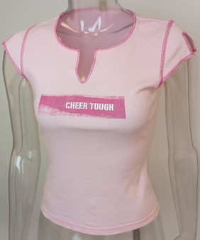 Cheer tough fitted tee