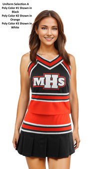 Selection A - Custom CF1359 Vest paired with CF2199. Poly Color #1 Shown in Black, Poly Color #2 Shown in Orange, Poly Color #3 Shown in White