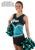 Selection D - Custom Vest CF1768 paired with A-Line Skirt CF2278.  Poly color #1 Shown in Black, Poly color #2 Shown in Teal, Poly color #3 Shown in White.