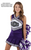 Selection D - Custom Vest CF1446 paired with Pleated skirt CF2267.  Poly Color #1 Shown in Purple, Poly Color #2 Shown in White, Poly Color #3 shown in Black.