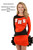 Selection A - Custom MotionFit Top CF7112 paired with MotionFit Skirt CF8112. Motionfit color #1 Shown in Orange, Motionfit color #2 Shown in Black