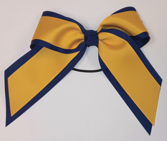Navy and Gold 2 Layer bow