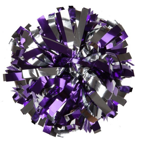 Closeout 4" Two-Color Metallic Mix Pom