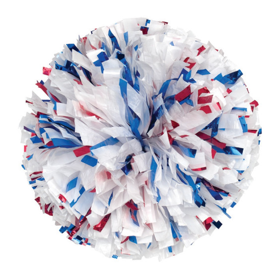 Closeout 4" Wet Look w/Two Color Glitter Mix Pom