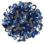 Closeout 10" Two-Color Metallic Mix Pom  Royal/Silver