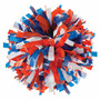 Closeout 10" Three-Color Wet Look Mix Pom Black, Orange amd White
