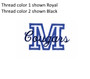 Block Letter with Script Embroidery