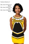 Selection C - CF1099 with the A-Line skirt CF2312 - Poly color #1 shown in Black, Poly color #2 shown in Gold, Poly color #3 shown in White.