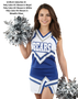 Selection B - Custom Vest CF1768 paired with Low-Rise A-Line Skirt CF2630.  Poly color #1 Shown in Royal, Poly color Shown in White, Poly color #3 Shown in Metallic Silver.