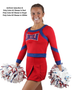 Selection B - Poly color #1 Shown in Red, Poly Color #2 Shown in Royal, Poly Color #3 Shown in White.
