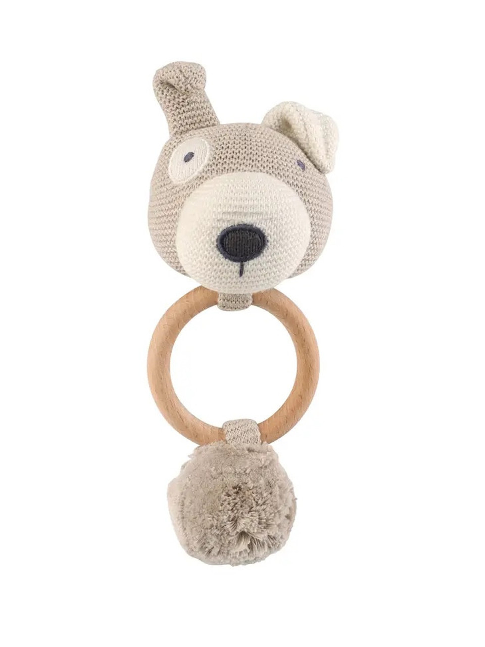 Organic Baby Rattle - Dog