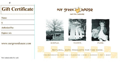 Gift Certificate Card