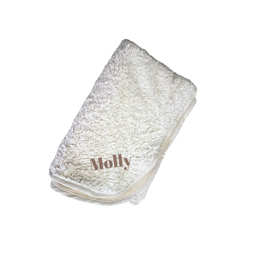 Personalized Dog or Cat Blanket Organic - Embroidered Name