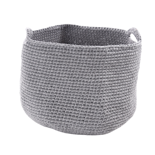 Grey Organic Crochet Basket