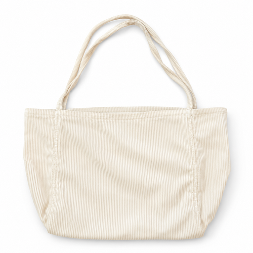 Organic Corduroy Tote Bag - Cream