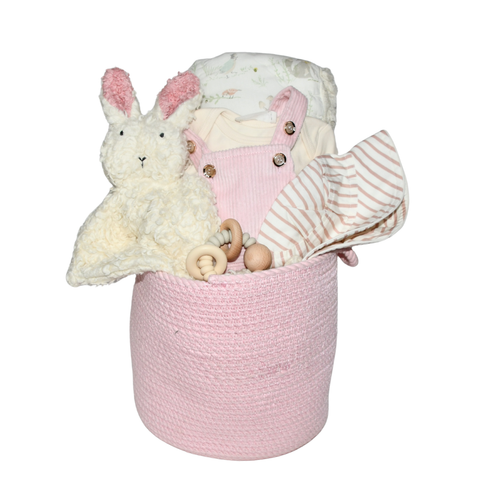 Organic Baby Gift Basket - Struck a Cord - Pink