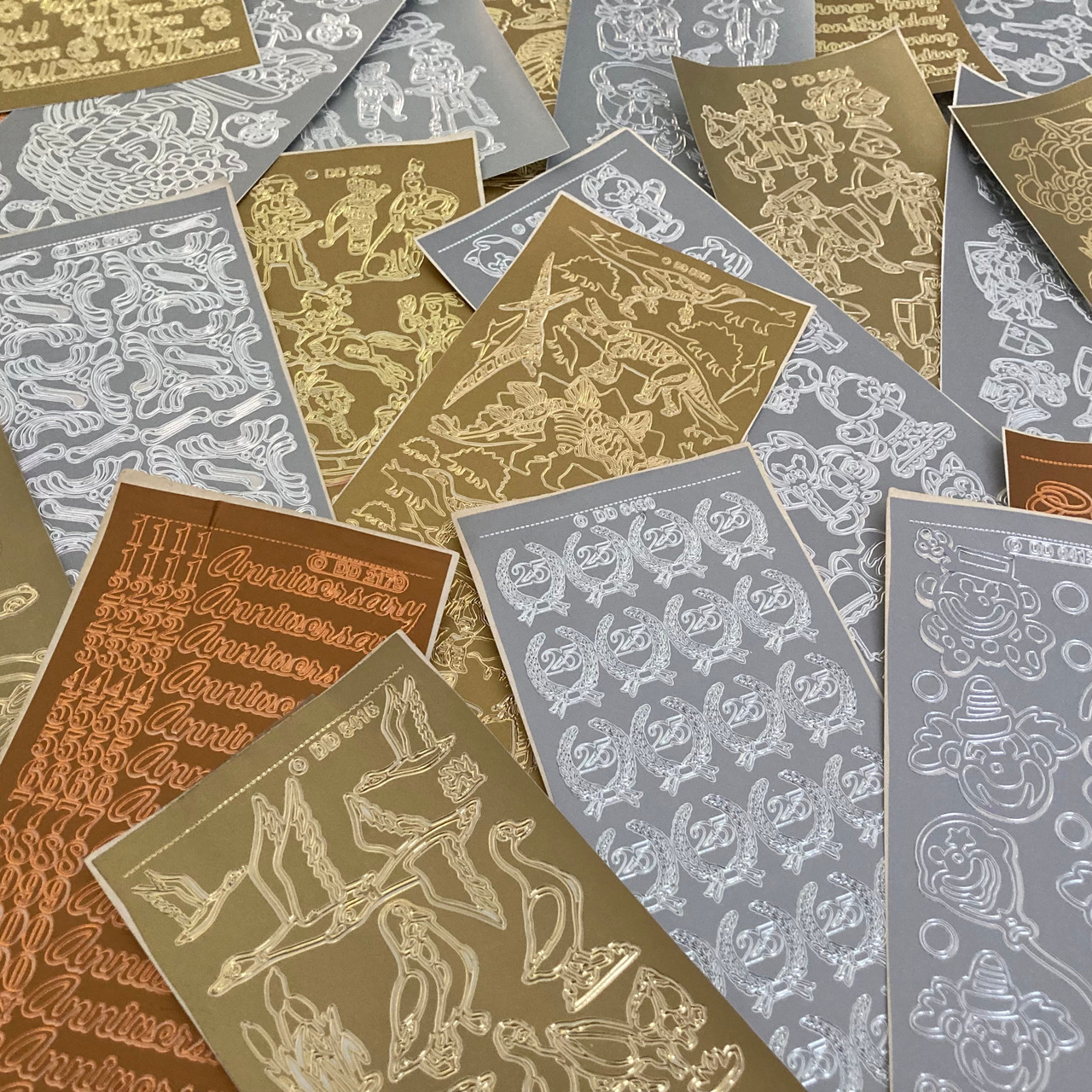 100 Lucky Dip Peel Off Outline Stickers