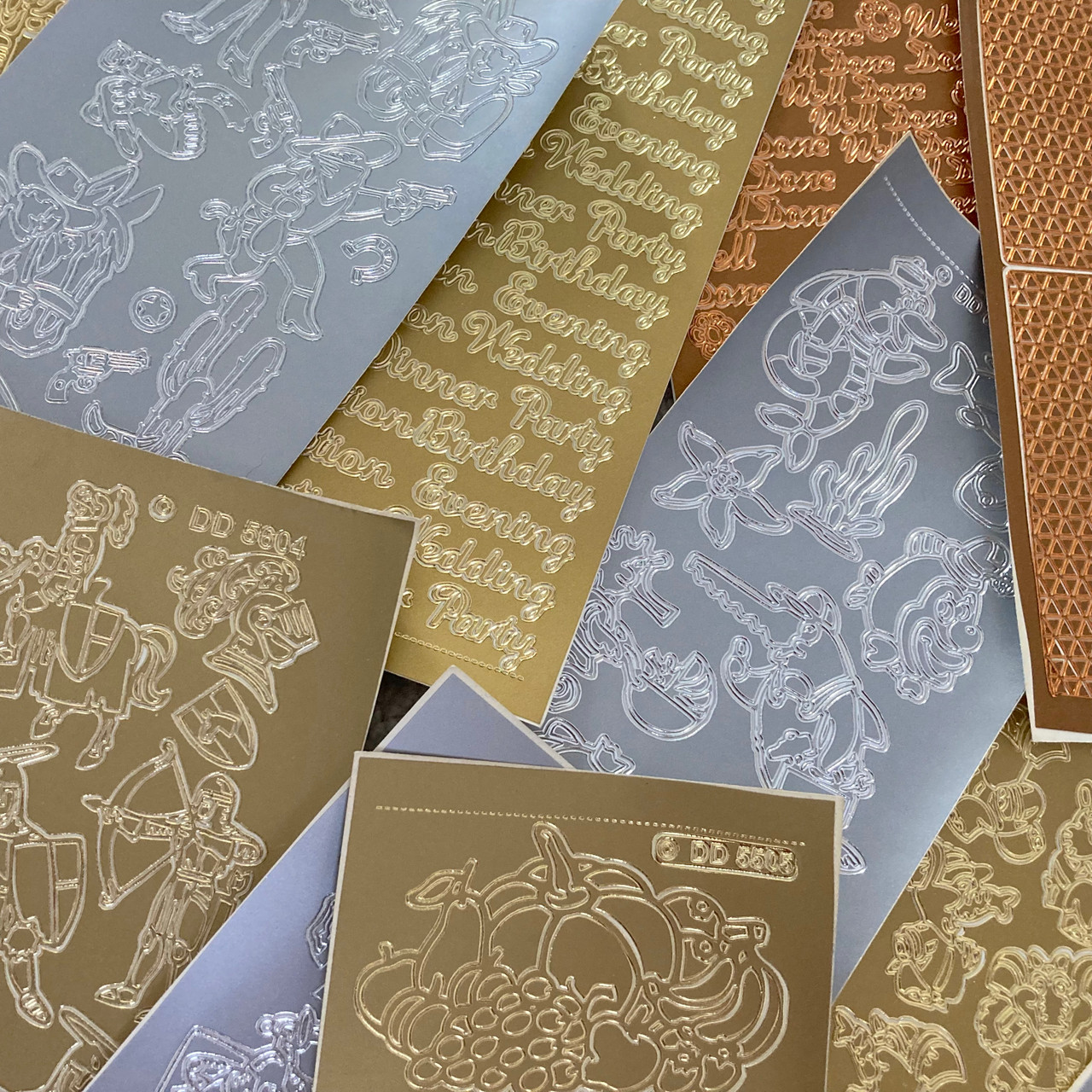 100 Lucky Dip Peel Off Outline Stickers