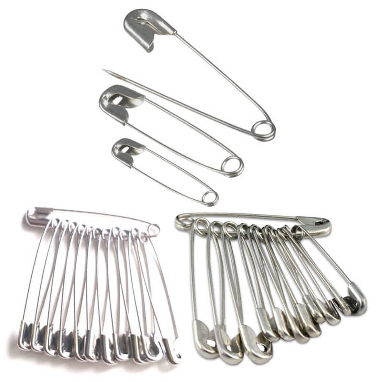 Steel Safety Pins Bunch Sizes 04