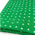 Green emerald cotton fabric with white printed stars.