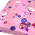 Nora the mouse pink cotton fabric. Colourful mouse and house printed design.
