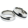 Tungsten Band - Black Twirl Inlay